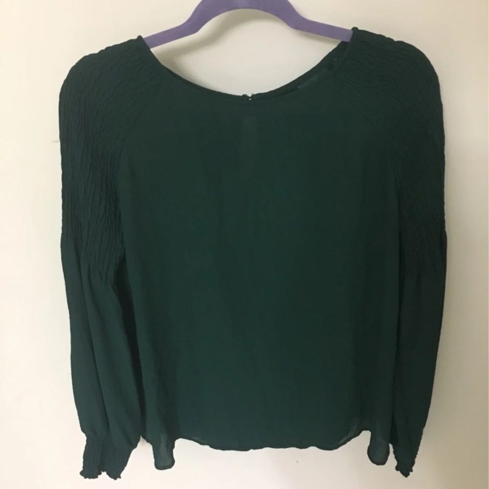 Ana long sleeve dark green top